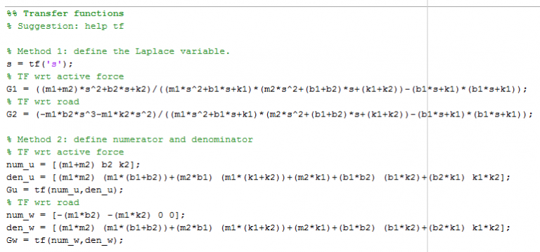 Extracto de código Matlab - InvestMat